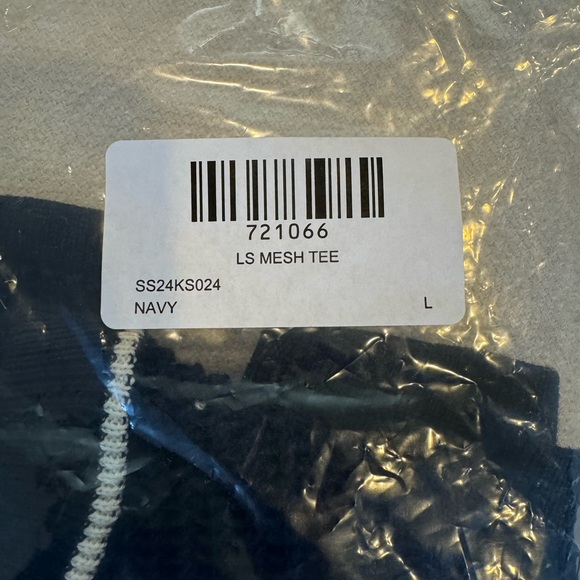 Aime Leon Dore Long Sleeve Mesh Knit Sweater Tee Navy Mens Large NWT - Picture 11 of 11